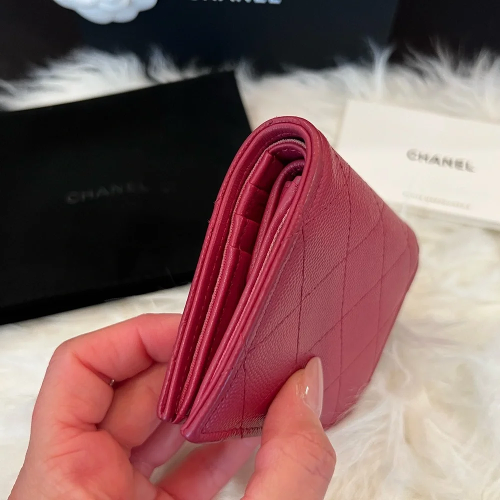 Chanel Quilted Caviar Compact Wallet - Picture 6 of 13